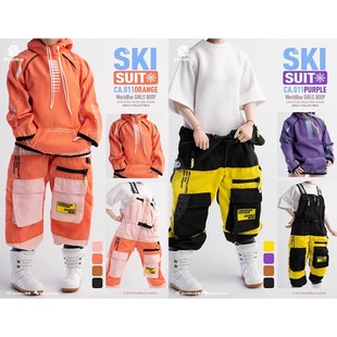 现货 Worldbox 1/6 服装吊卡 冬日雪服 GS003 滑雪鞋 散件CA011