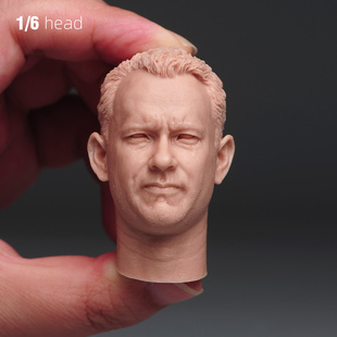 1比6  二战系列美军游骑兵米勒上尉头雕 模型脖子带伤款 头雕白模