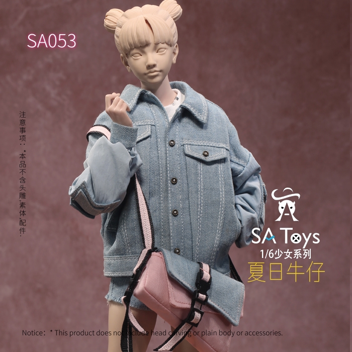 现货 SAtoys SA053 夏日牛仔吊卡兵人服装 1/6 配耐操素体AT203