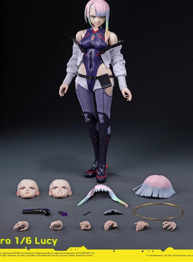 预售 Threezero 1/6赛博朋克 边缘行者Lucy露西3Z06000W0可动人偶