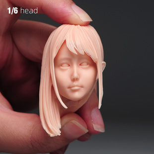 1/6 机械姬 人造人美少女白模头雕 练妆头 绘画裸妆头 兵人配件
