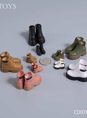 现货cdtoys 1/6 1/12 cd078 cd079工装鞋百搭厚底户外登山登山鞋