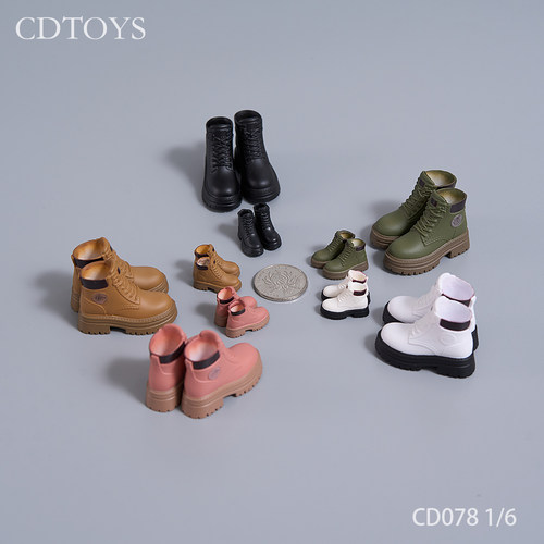 现货cdtoys 1/6 1/12 cd078 cd079工装鞋百搭厚底户外登山登山鞋 - 封面