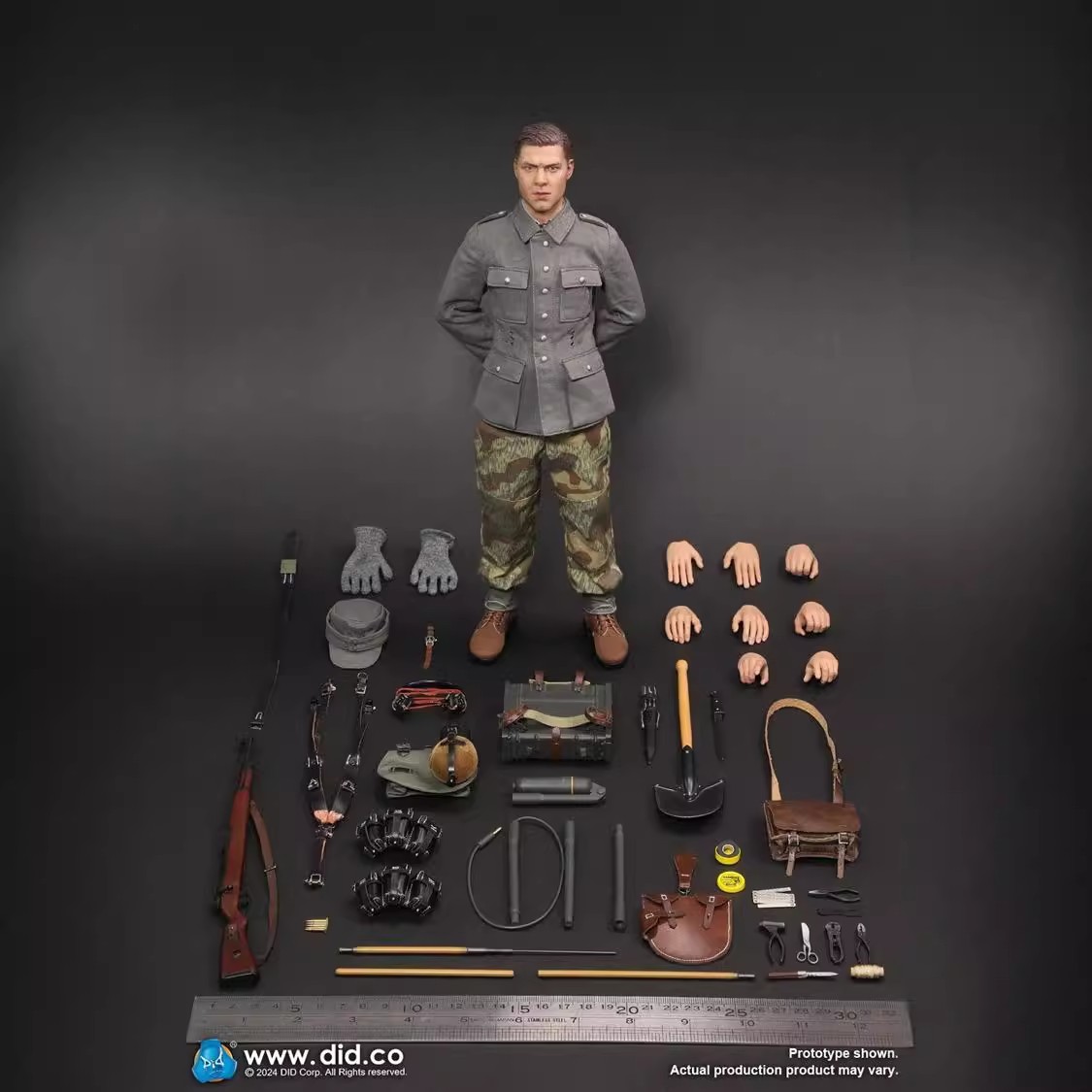 现货 DID 1/6 D80180国防军探雷列兵约根·诺伊曼  兵人手办模型