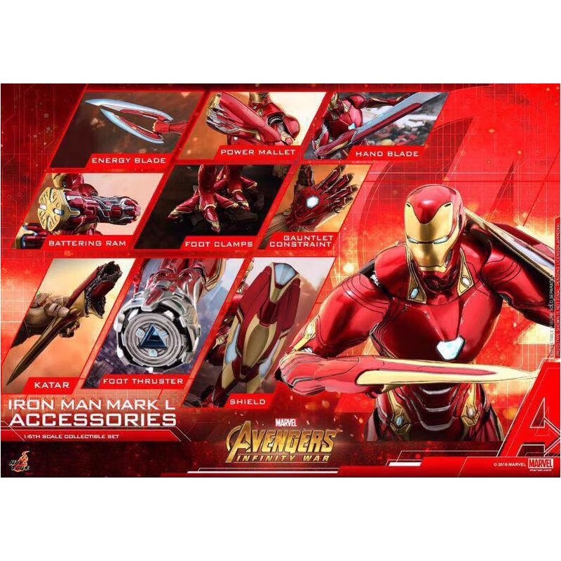 现货Hottoys 1/6复仇者联盟3ACS004 钢铁侠Mk50配件套装
