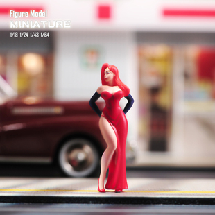 现货1/87/64/43/24/18 杰西卡微缩场景微拍摄影模型搭配手办人偶