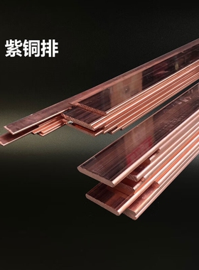 山顶松紫铜排扁条接地铜排T2紫铜条TMY铜母线5*40mm1米