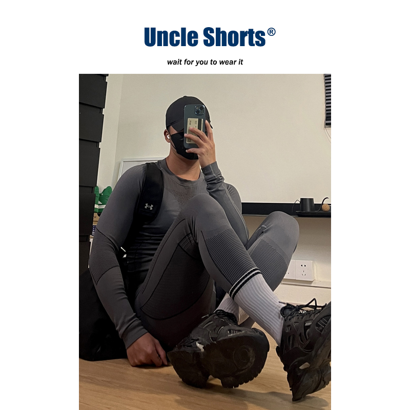 体育生保暖打底男内衣打底两件套