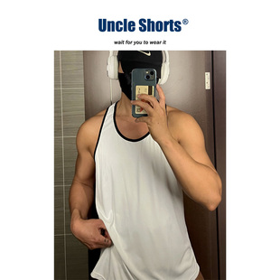 Uncle Shorts运动速干背心男生大码宽松运动健身衣训练马拉松上衣