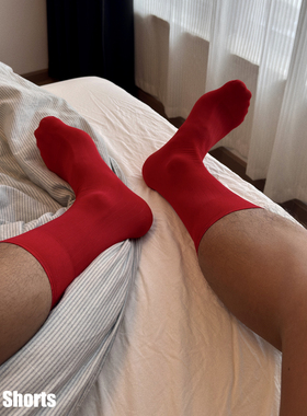 Uncle Shorts【红色旅程】性感中长筒丝袜男士商务休闲高弹西装袜