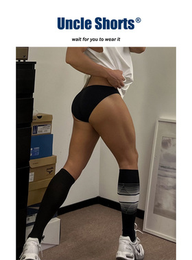 Uncle Shorts黑色三角裤男内裤运动性感棉感速干细带包臀底裤透气