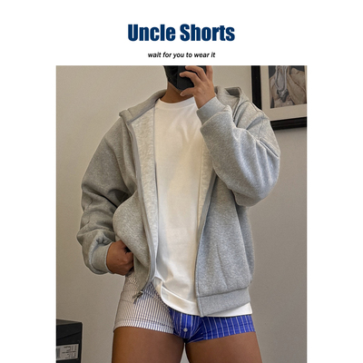 高智感加绒加厚连帽卫衣外套极简