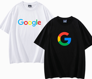 谷歌Google周边短袖geek极客程序员工程师T恤男搜索引擎编程衣服