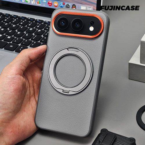 旋转磁吸支架金属素皮适用荣耀500Pro手机壳独立按键高端原创500P超薄磨砂高品质Honor轻奢耐脏防摔商务硬壳