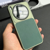 适用vivox300pro手机壳强磁吸电镀素皮鹦鹉绿x200P全包高级感潮流findx8无线快充Magic8大孔硬壳防摔保护套