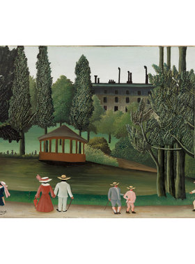 法国 Henri Rousseau 法式风景小众人物装饰画打印画芯贴画海报