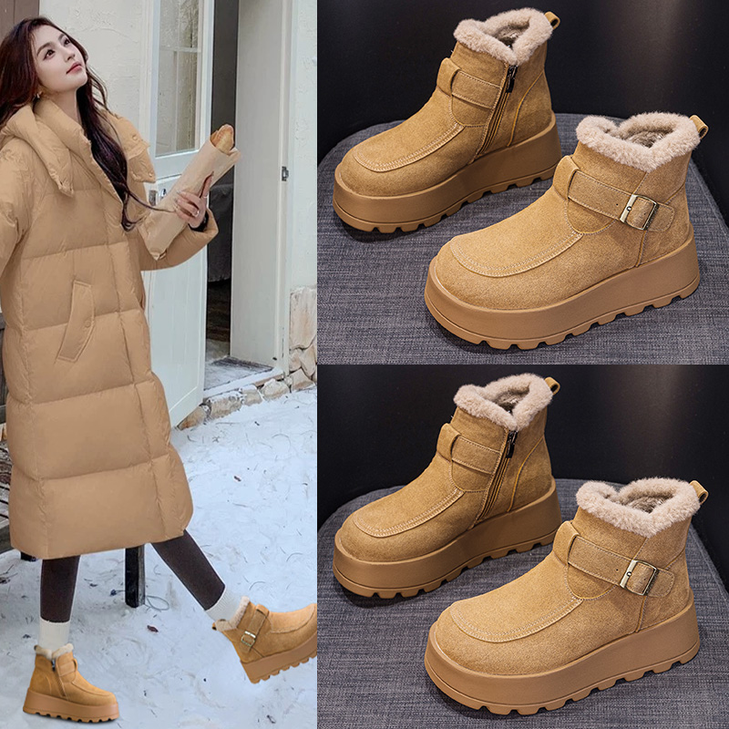 勃肯雪地靴毛毛棉鞋7cm时尚短靴