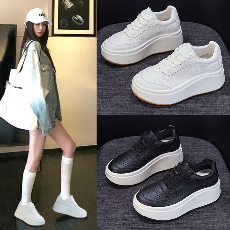 真皮厚底休闲板鞋女鞋休闲小白鞋