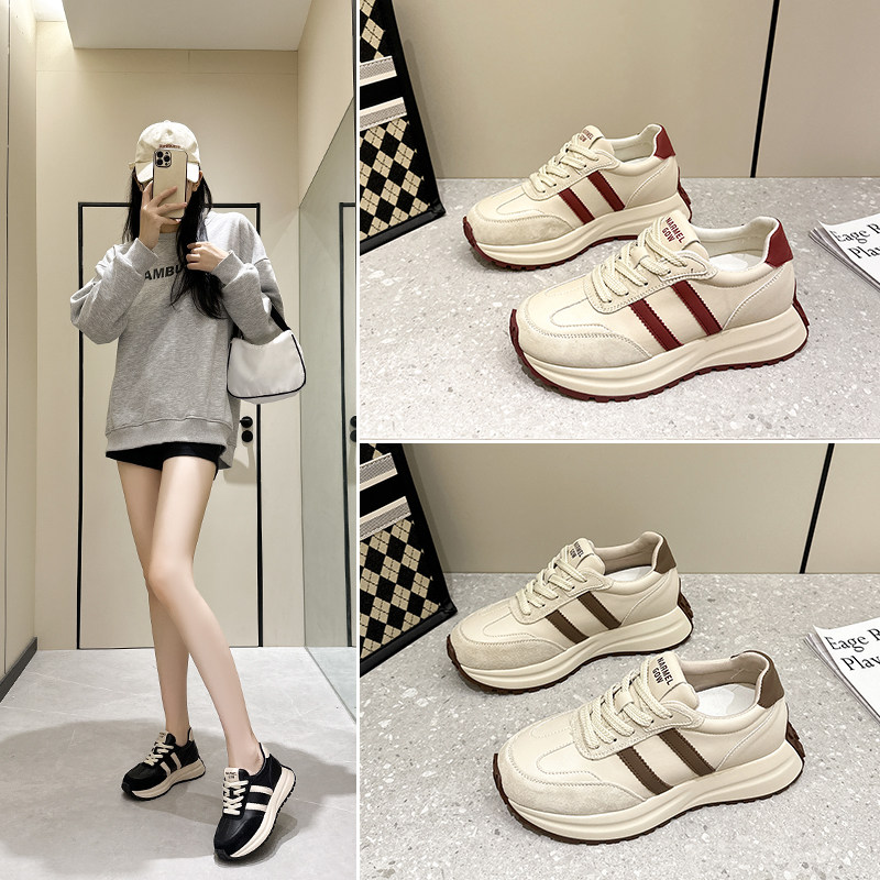 6cm超火厚底老爹鞋轻便阿甘鞋