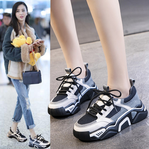厚底ins运动鞋女百搭熊猫鞋原宿