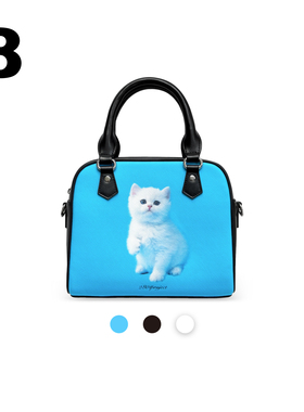 2801“萌宠天使”和小猫小狗玩 复古小众爪爪盒子包 Paws Box Bag