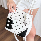 中号书包可单肩可双肩 2801 Girl Dot 波点小众可爱 点点女主角