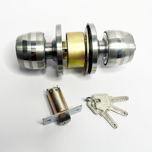 5831球形锁铜芯房间门锁铜芯加重款盒装分长舌短舌