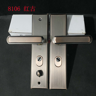 8106防盗门把手不分左右双拉簧款双面加刚入户门家用大门门锁把手