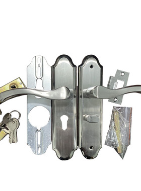 9992不锈钢把手锁室内门无需改孔卧室门孔距可调款家用门门锁把手