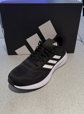 Adidas阿迪达斯男子跑步鞋DURAMO10黑色春秋透气运动休闲鞋KJ4020