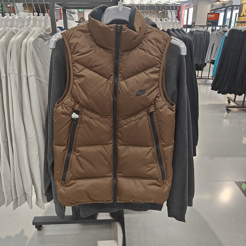 正品Nike耐克冬季男子户外运动保暖立领上衣羽绒服马甲DV1136-259