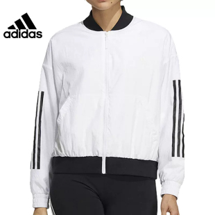 百搭简约女子运动保暖加绒外套 正品 Adidas 阿迪达斯冬款 HM7075