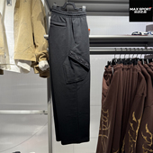 NIKE耐克男子直筒长裤 IQ3952 裤 26马年Jordan新年春款 黑色宽松工装