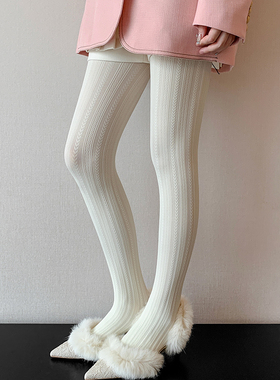 日系jk白色麻花麦穗天鹅绒连裤袜春秋灰色格雷系丝袜女咖色打底裤