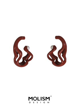 MOLISM traversing系列异形曲瓶彩色耳饰 小众设计师品牌
