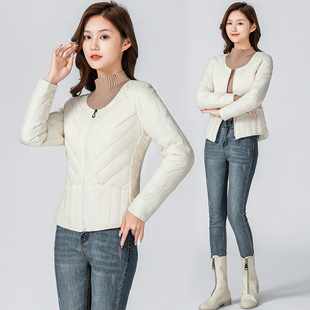 加绒加厚内胆羽绒棉衣女学生打底内穿小棉袄女短款 轻薄棉服女冬季