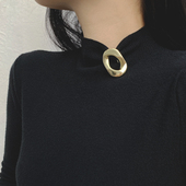 几何镂空金属高档西装 胸针女秋新款 高级感小众设计毛衣扣别针配饰