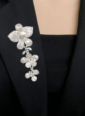 满钻蝴蝶兰花朵超闪胸针胸花女