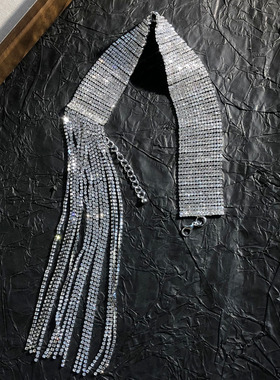 黑色多层缠绕十字架吊坠项链女