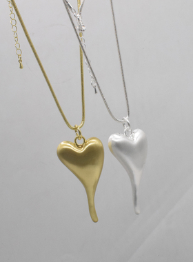 金属长款女异型爱心项链毛衣链