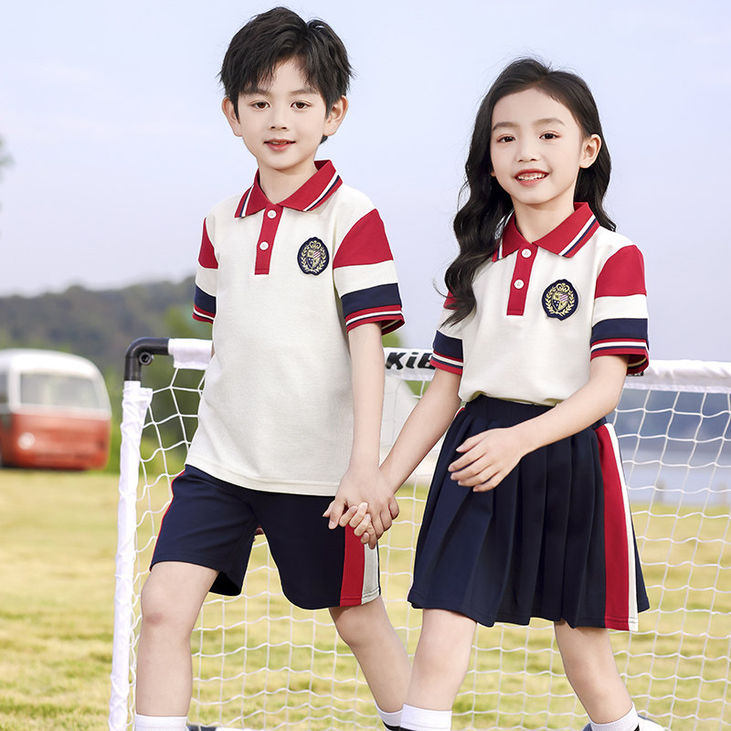 小学生校服套装夏季两件套短袖儿童班服幼儿园园服大班毕业演出服