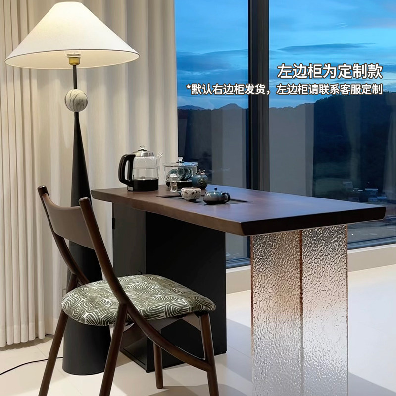 金沙澜台茶桌阳台小型实木年轻人精致意式轻奢泡茶台2026新款高端图片