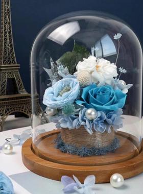 透明有机玻璃佛像圆形亚克力防尘圆罩核桃人偶工艺品摆件展示罩子