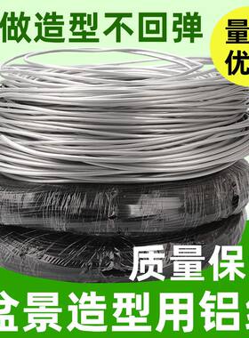 盆景铁丝造型铝丝定型铝线绑花蟠扎用丝园艺植物盆栽软黑吕铝丝线