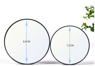 爆款 放大化妆镜单面粉刺毛孔5倍10倍15倍放大带吸盘镜黑色便携镜