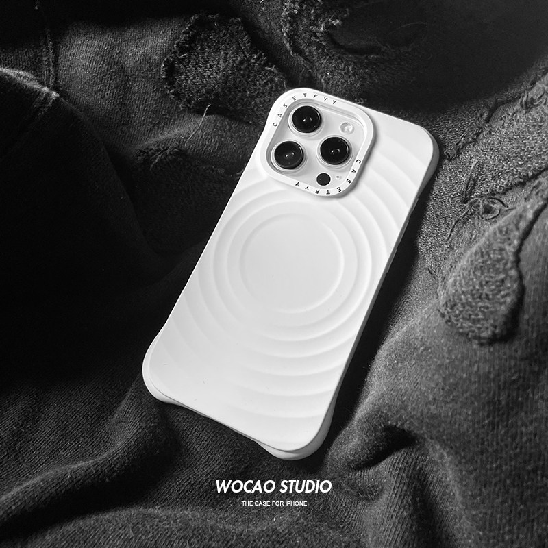 官网同款白色波漾壳iphone15promax苹果16手机壳13液态硅胶防摔强磁吸附保护套12波浪纹11男女紫色新款14