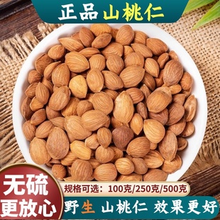 山桃仁中药材500g新货桃仁药用泡酒泡水山桃仁另售炒桃仁去皮桃仁