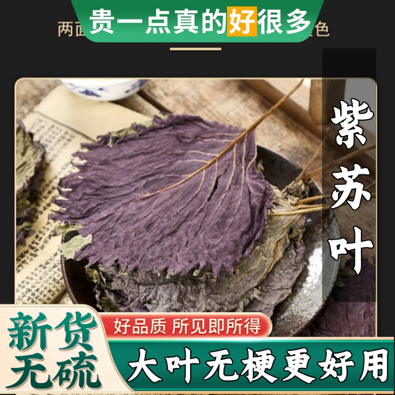 紫苏叶中药材250g甄选当季新货小叶无梗泡茶水泡脚泡澡打粉需备注