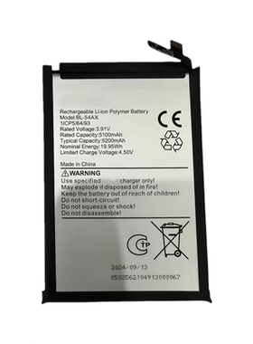 适用于传音Infinix BL-54AX全新大容量手机电池5200mAh