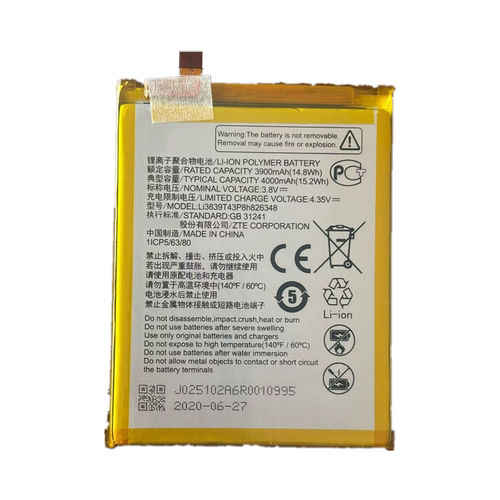 适用于中兴Blade A7S A7 2020手机电池 Li3839T43P8h826348